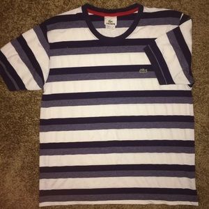 Lacoste Navy blue/ White stripe Tshirt